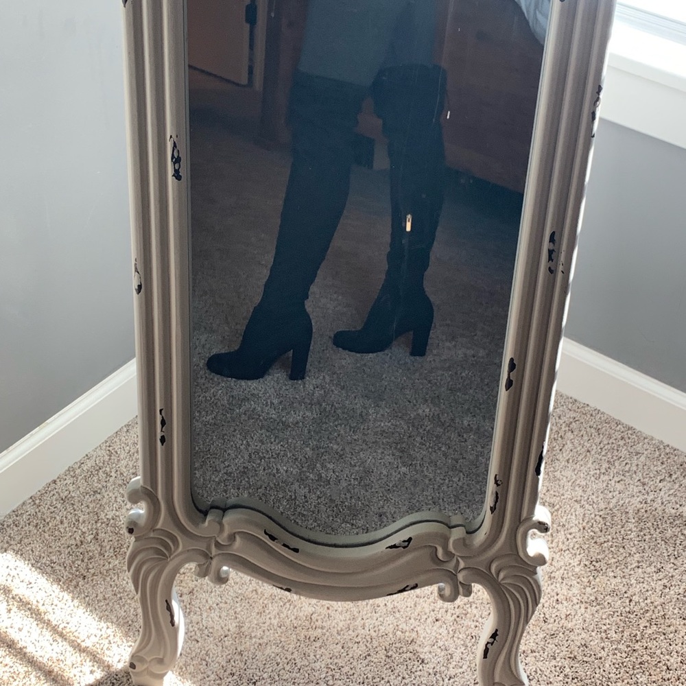 COPY - Suede OTK black stacked boots